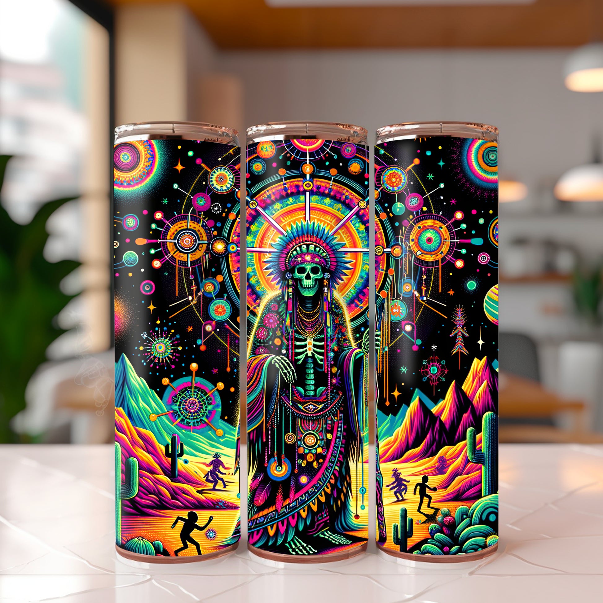 Tribal Skeleton Tumbler