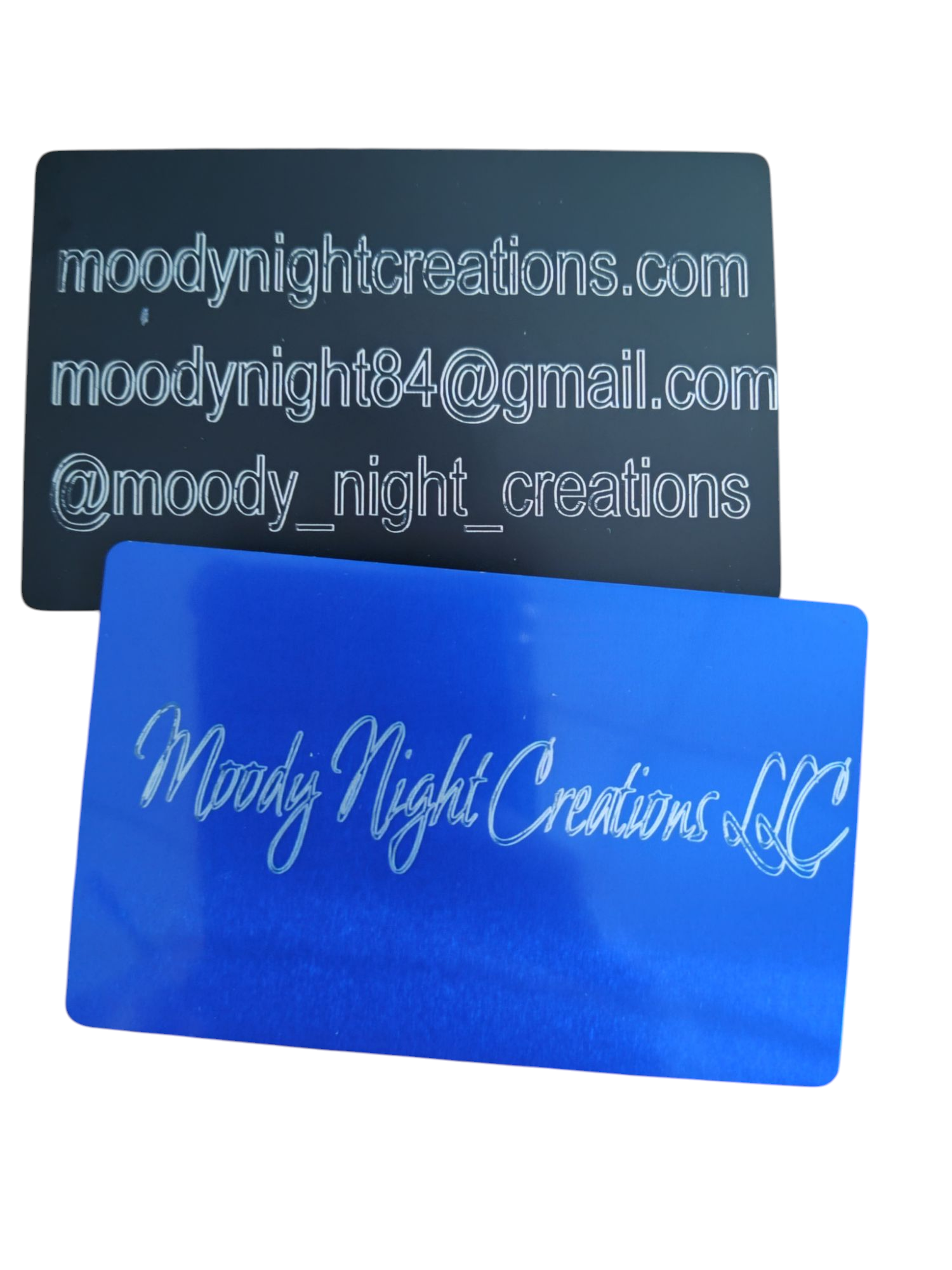 Two-Sided Metal Engraved Business Cards 30 Pack