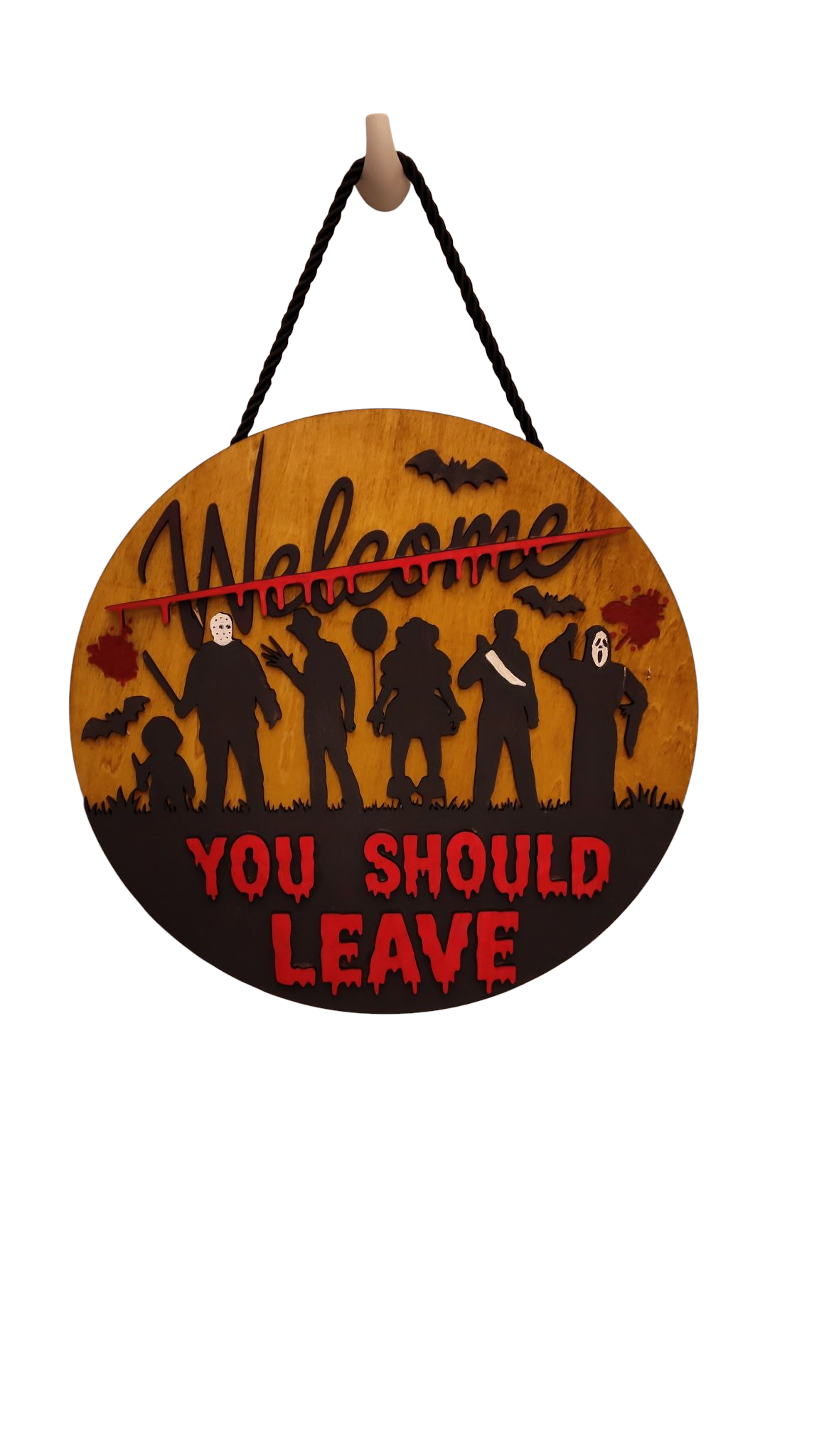 Welcome/Should Leave Door Sign