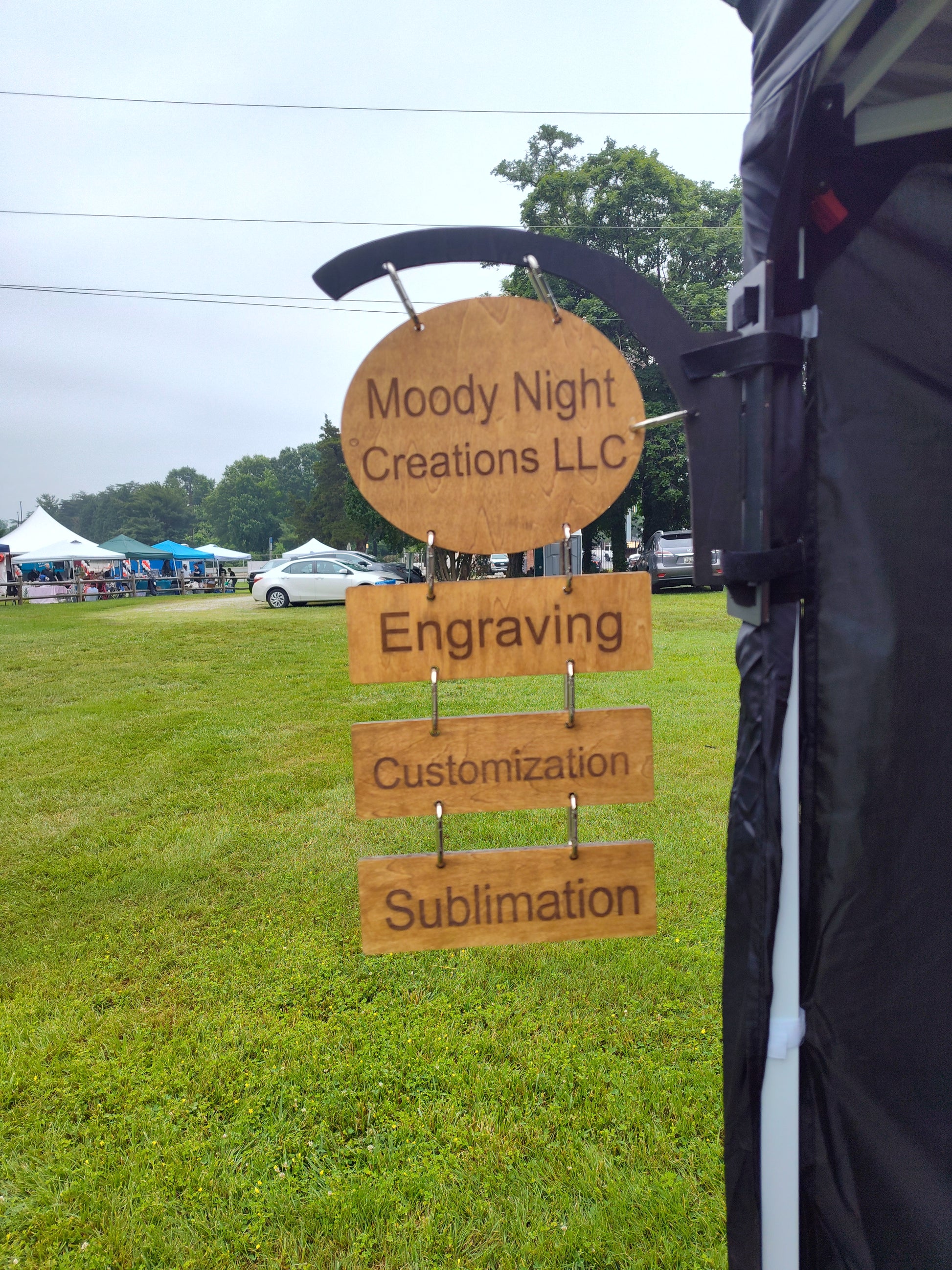 Tent Pole Business Sign