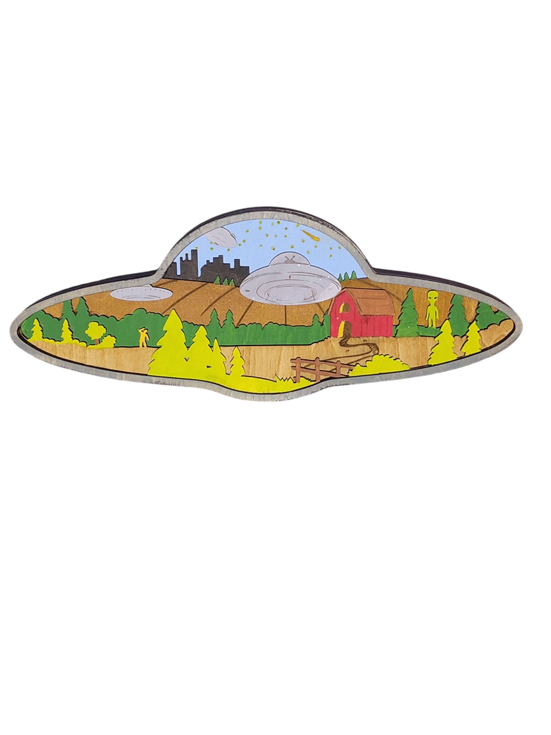 UFO Farm Wall Art