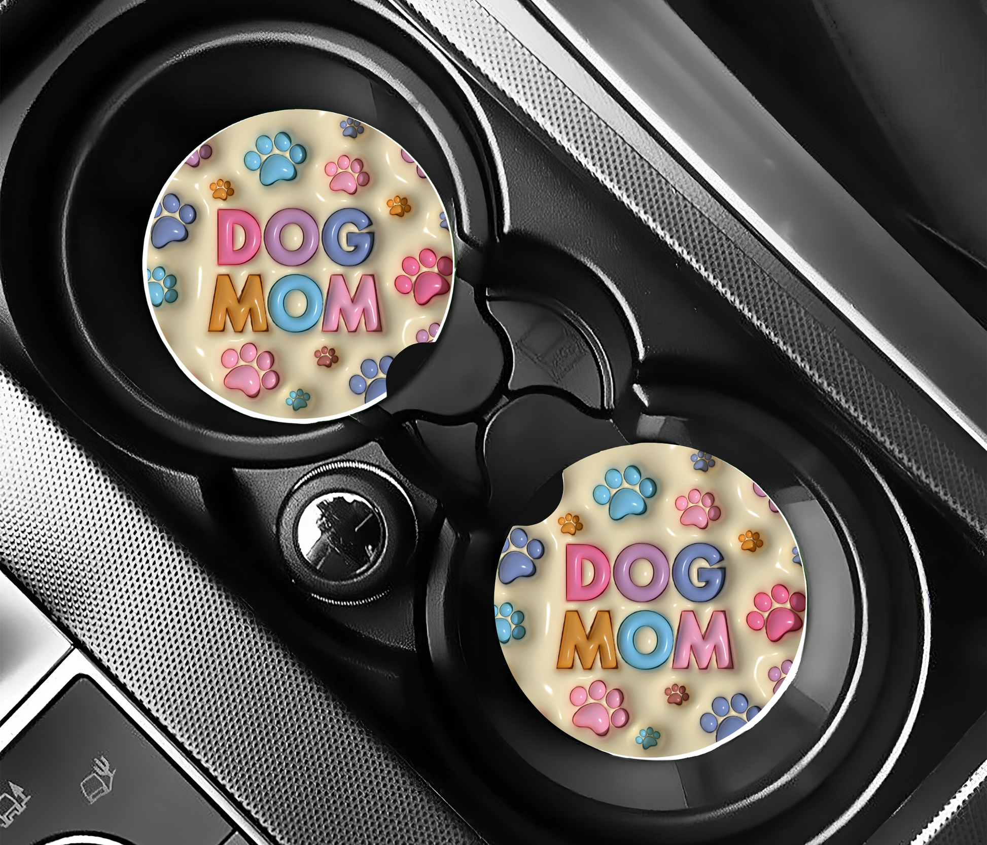 Dog Mom Car Coasters