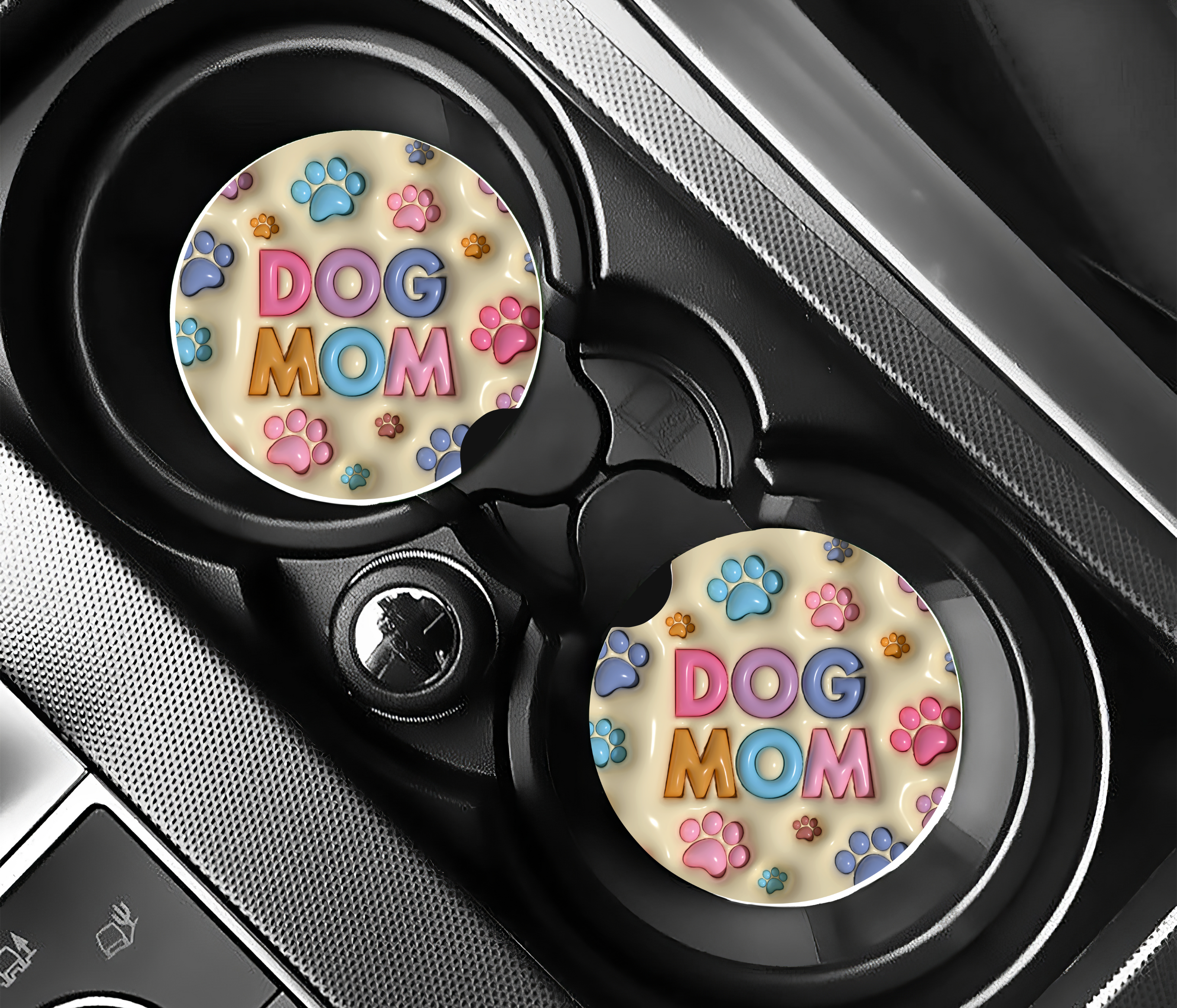 Dog Mom Car Coasters