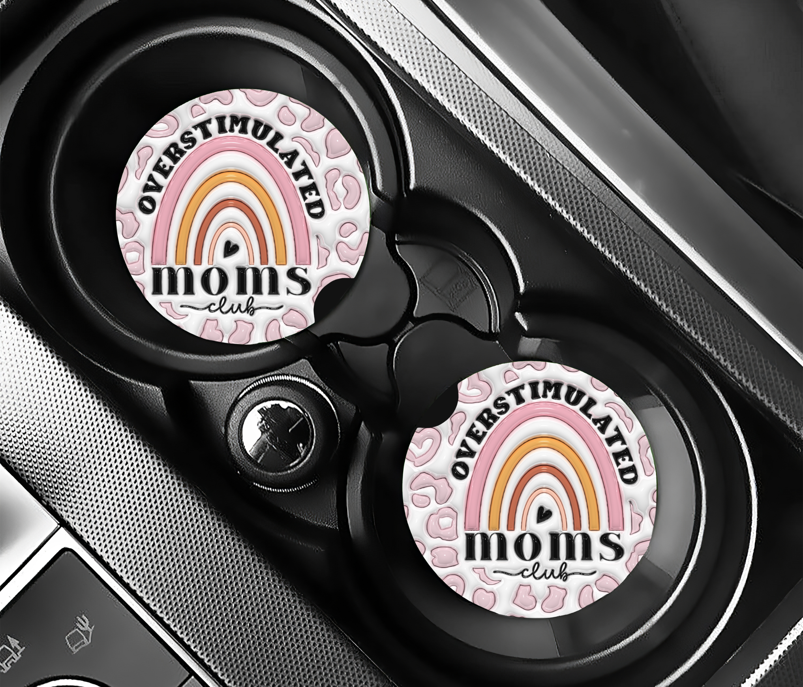 Overstimulated Mom Club Car Coasters