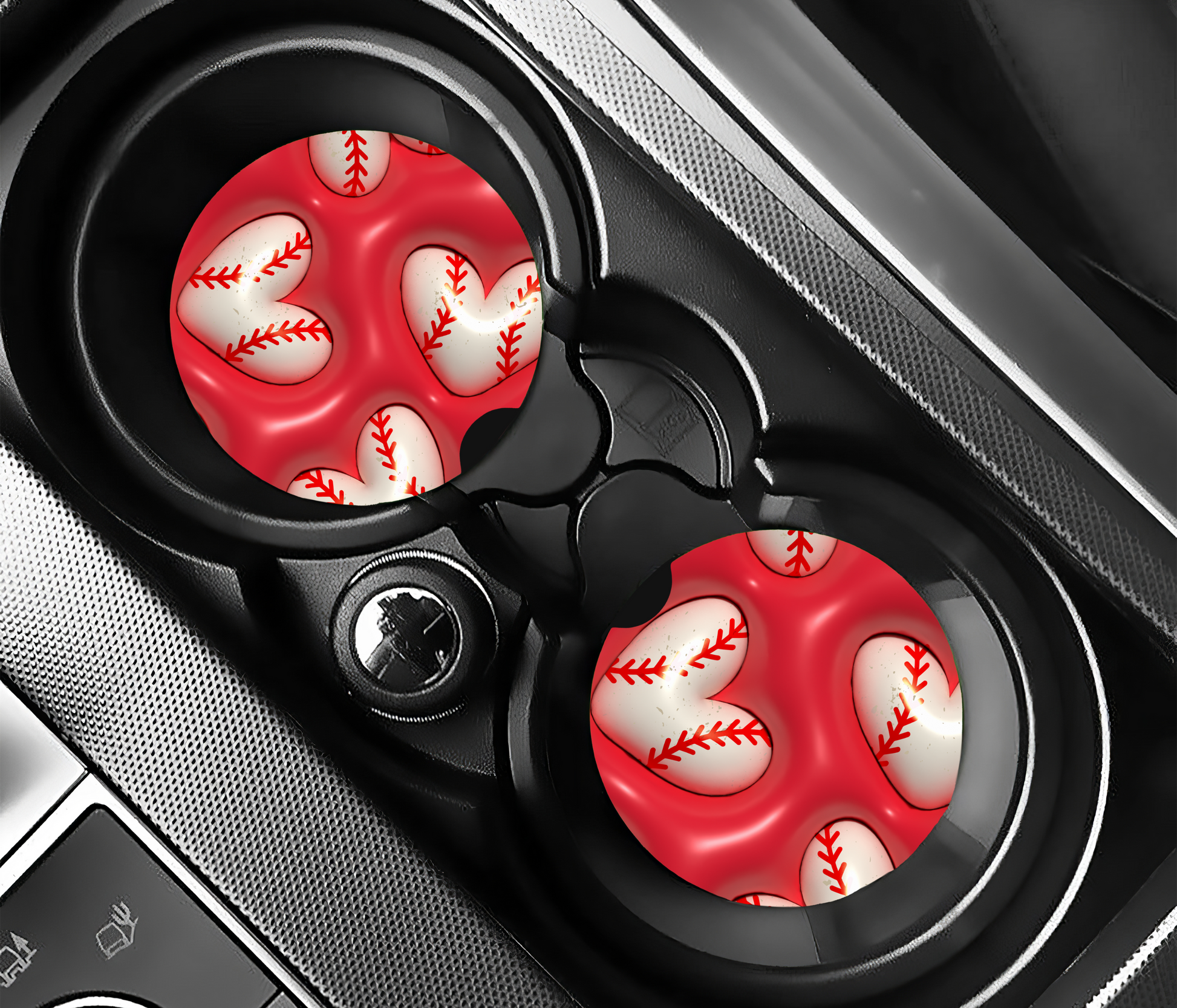 Love Baseball Car Coasters