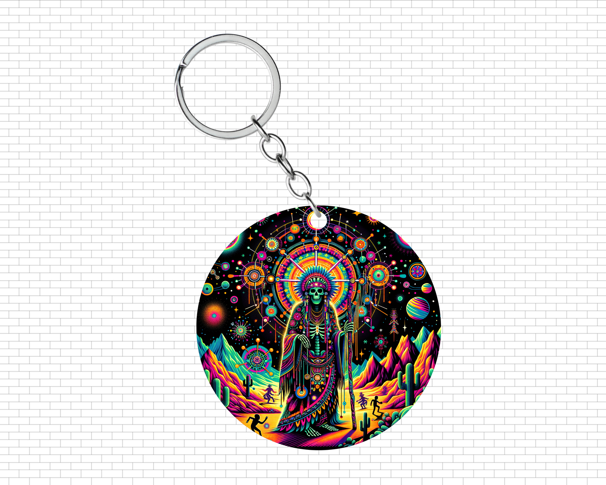 Tribal Skeleton Keychain