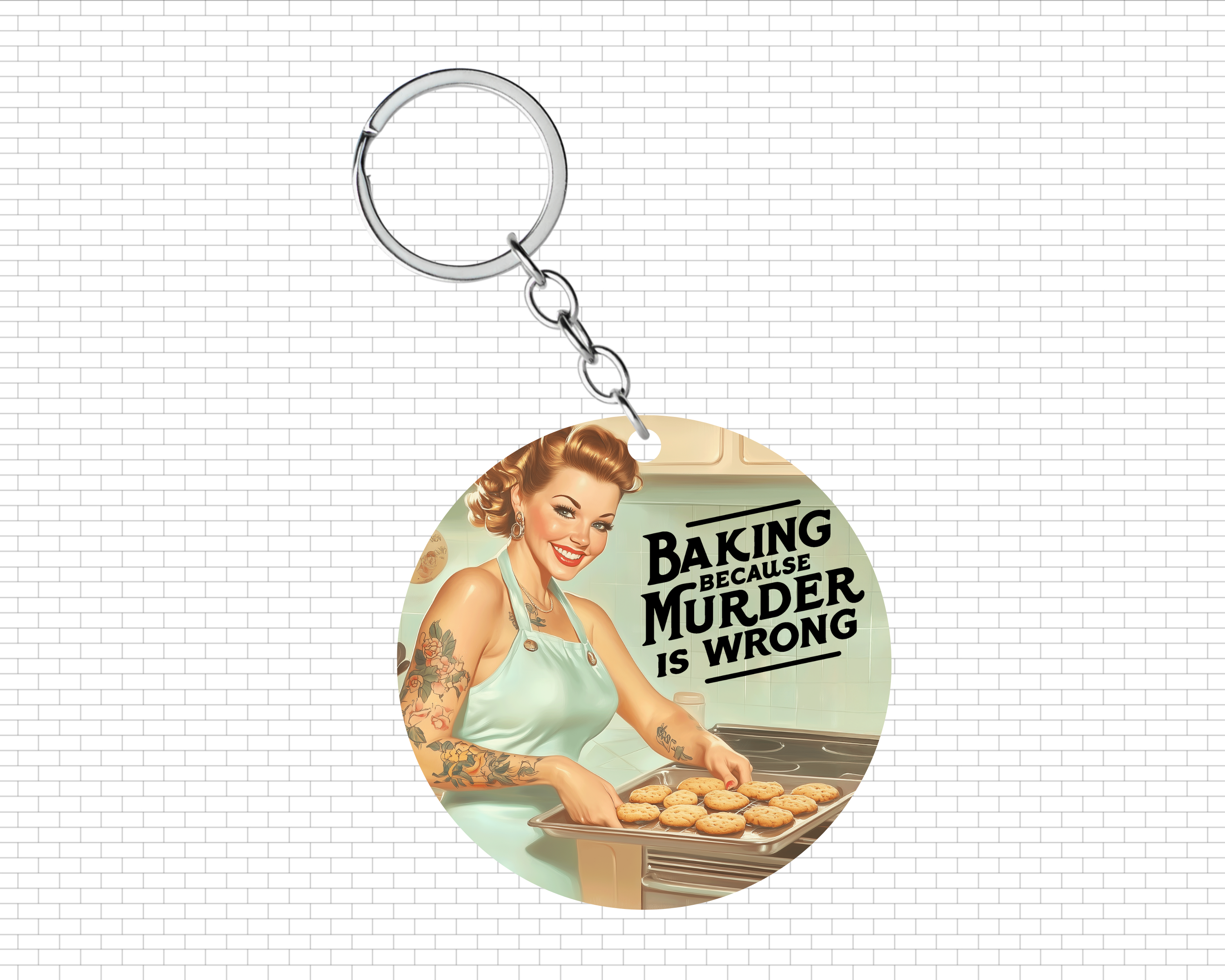 Murder is Wrong Keychain