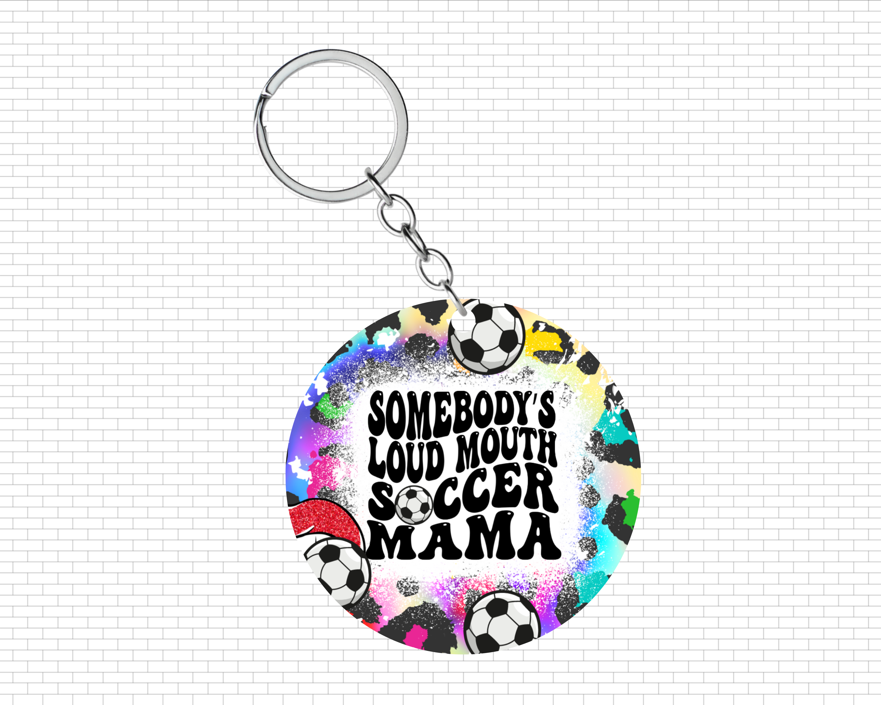 Loud Soccer Mama Keychain