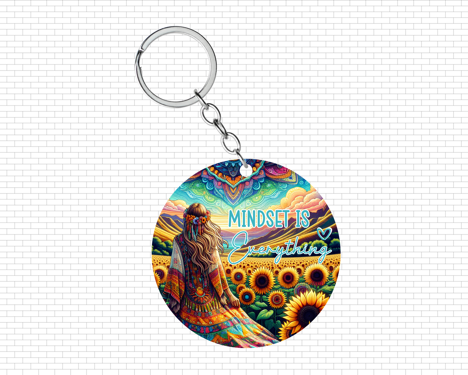 Mindset is Everything Keychain