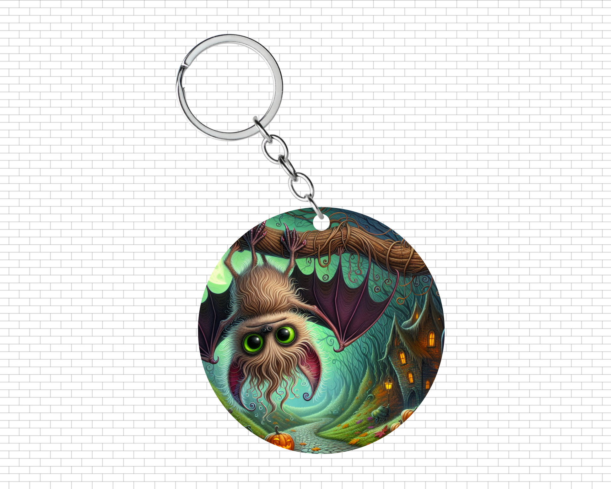 Hanging Bat Keychain