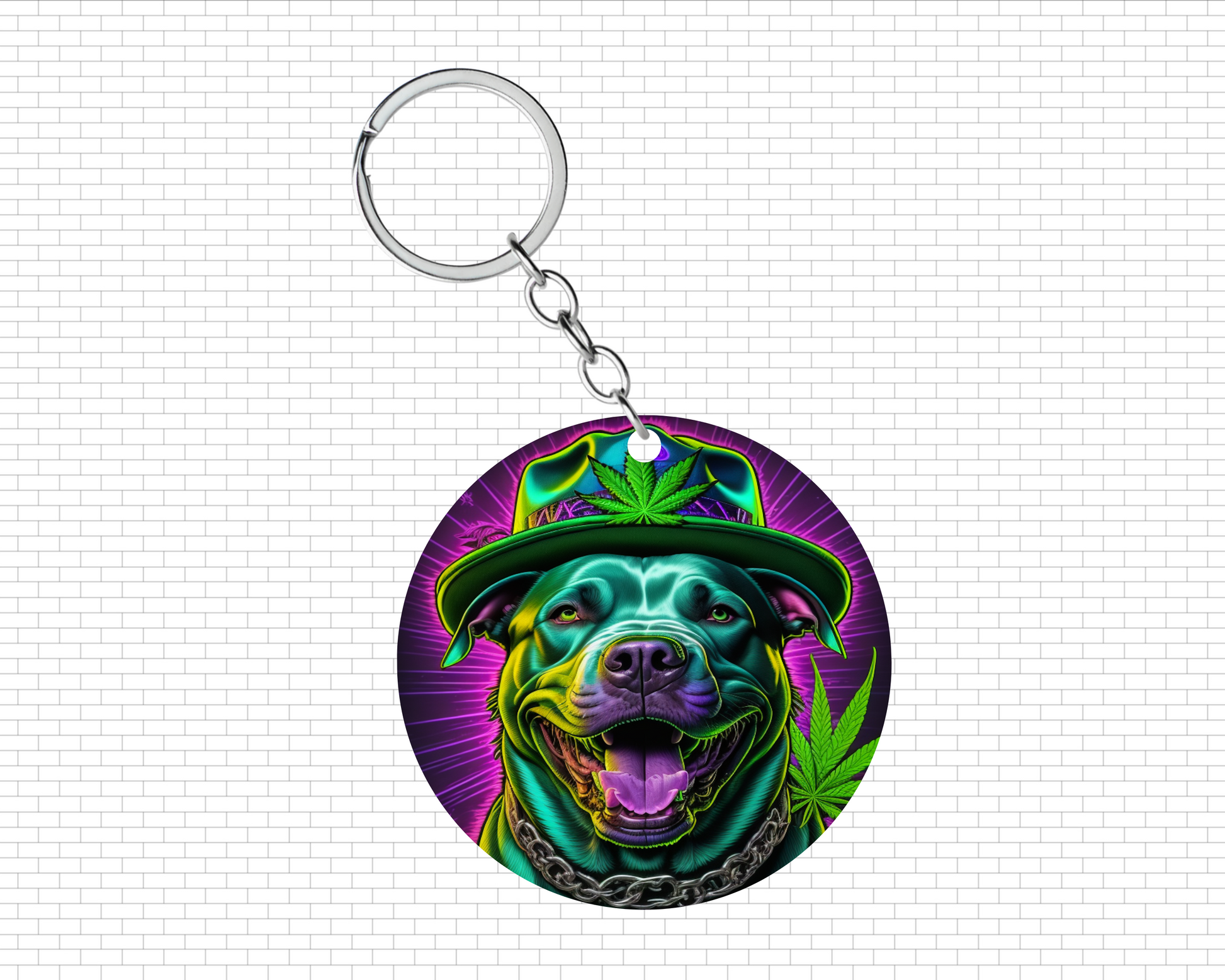 Stoner Dog Keychain