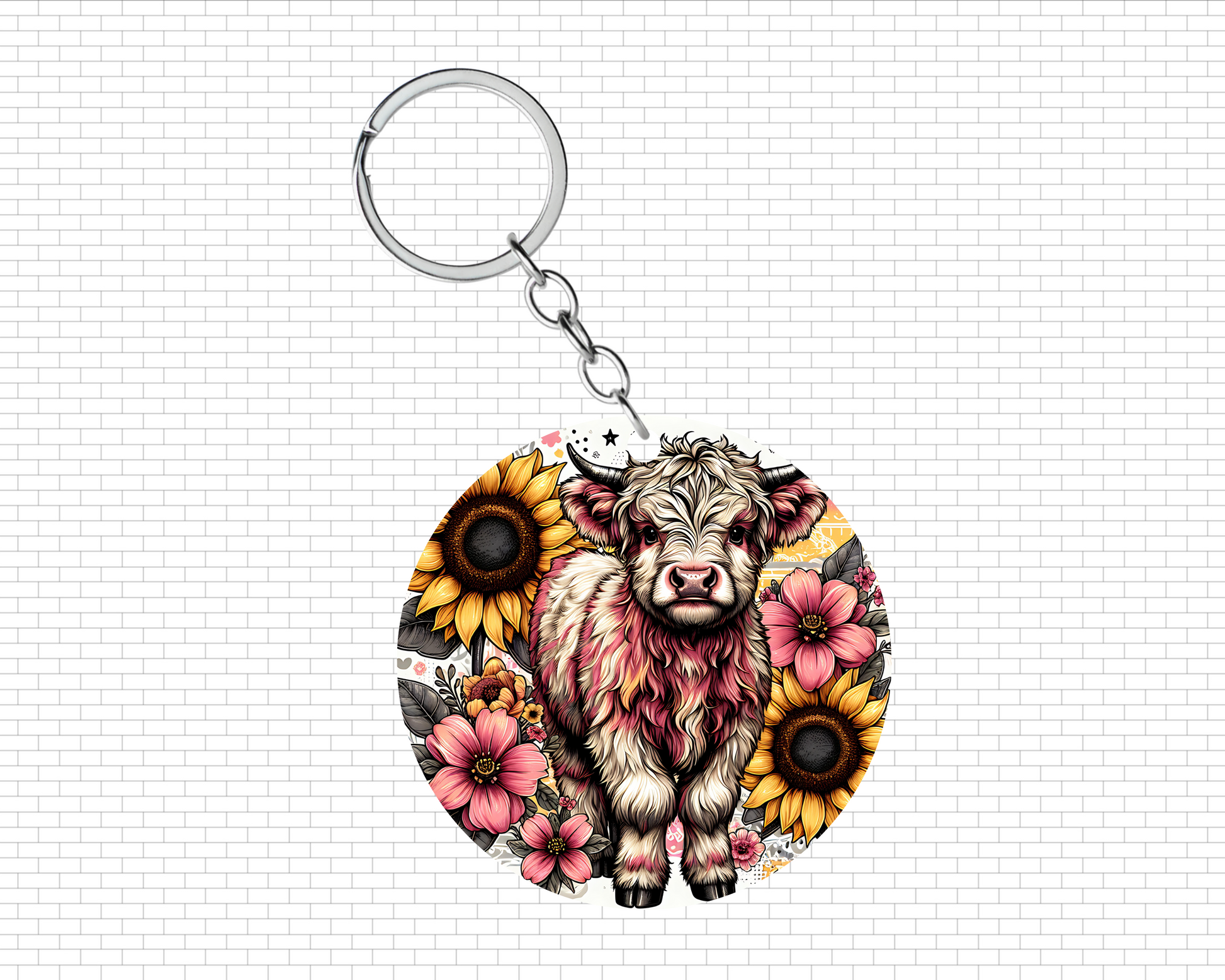 Highland Cow Keychain