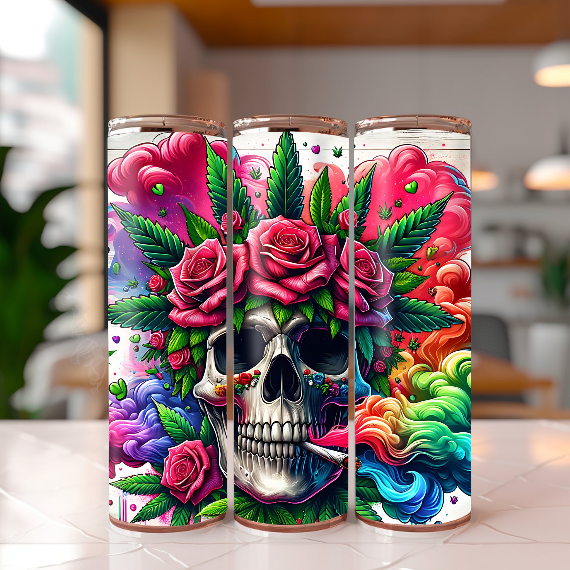 Canna Skull Tumbler