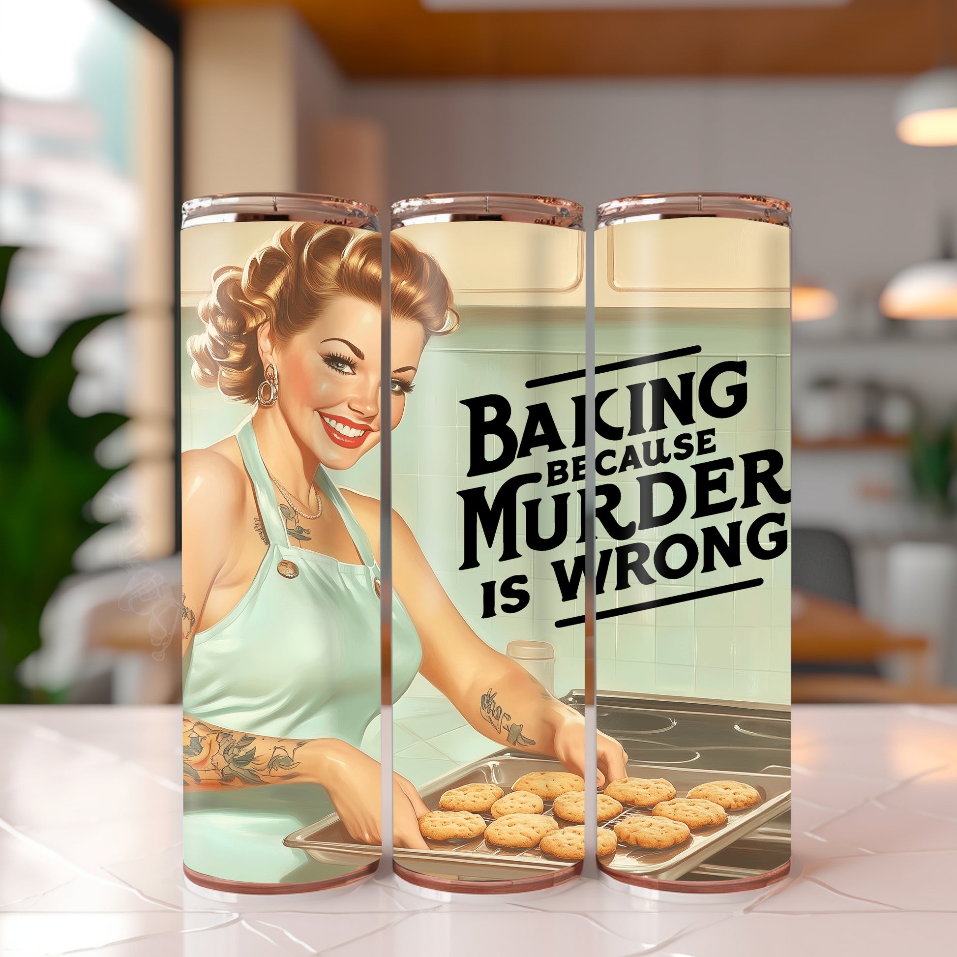 Baking because Murder is Wrong Tumbler