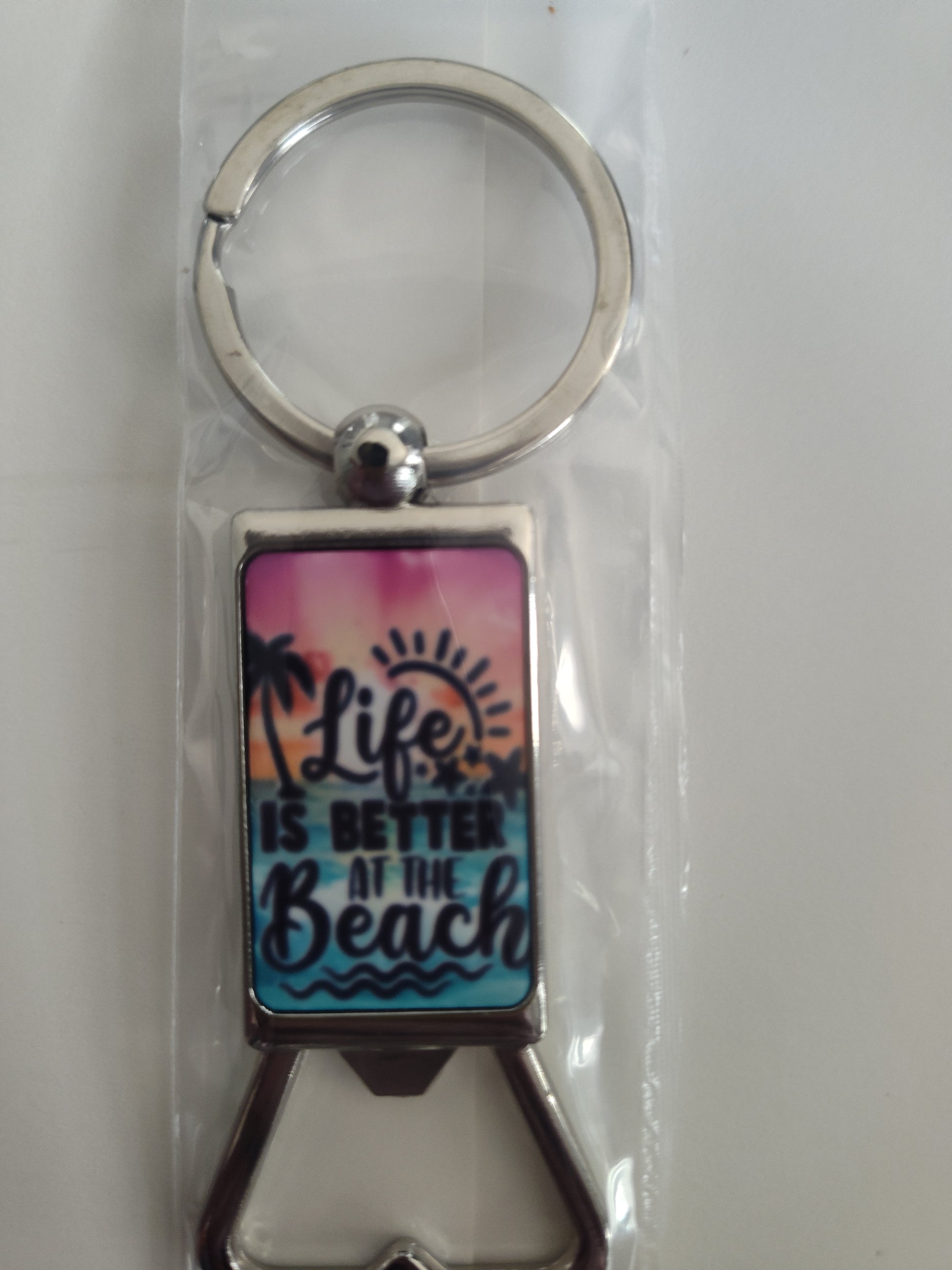 Better at the Beach Bottle Opener Keychain