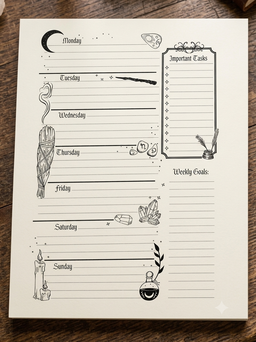 The Ritualist Weekly Planner Notepad