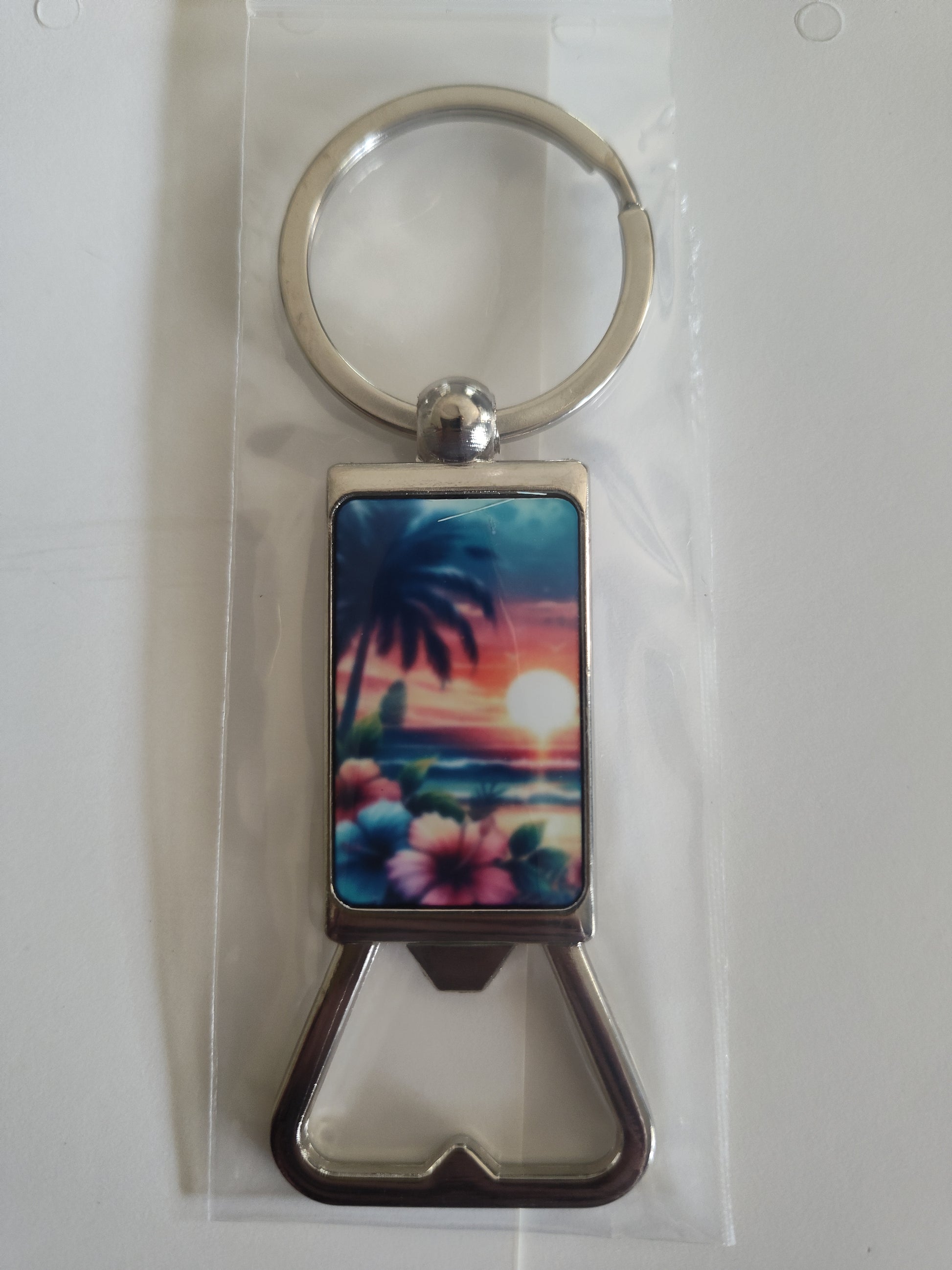 Beach Bottle Opener Keychain