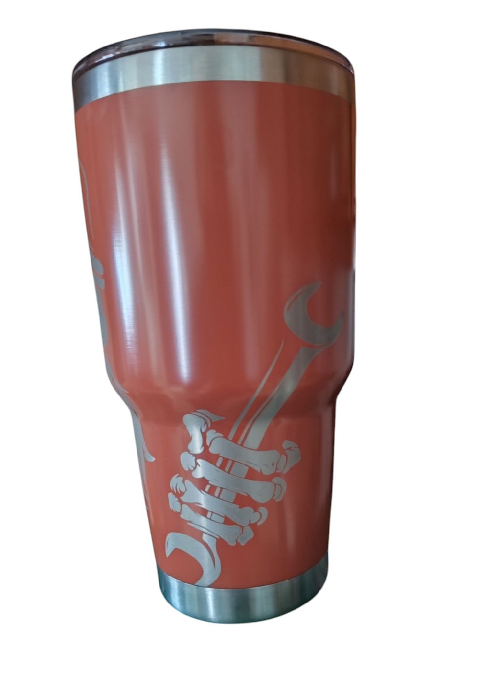 Mechanic Skull Engraved Tumbler
