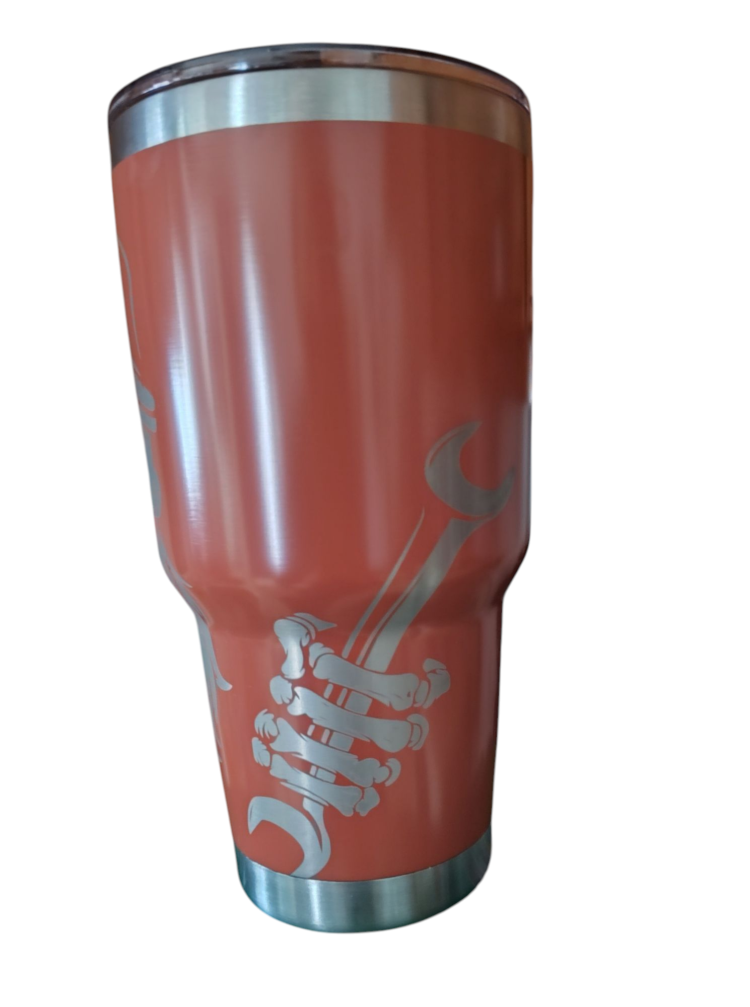 Mechanic Skull Engraved Tumbler