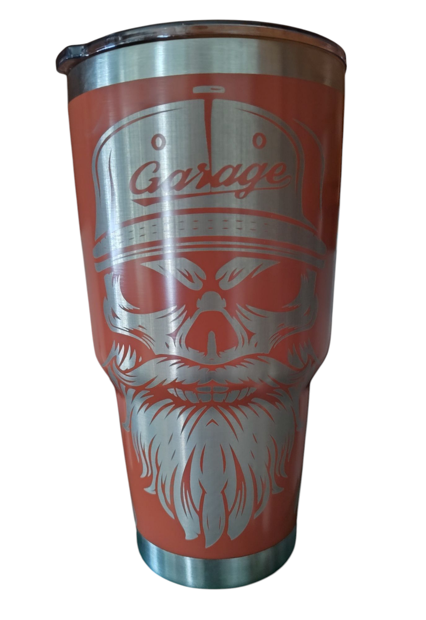Mechanic Skull Engraved Tumbler