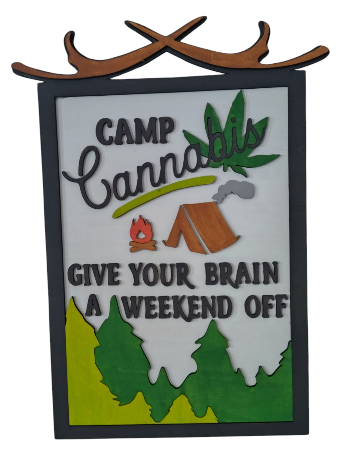 Camp Cannabis Wood Art