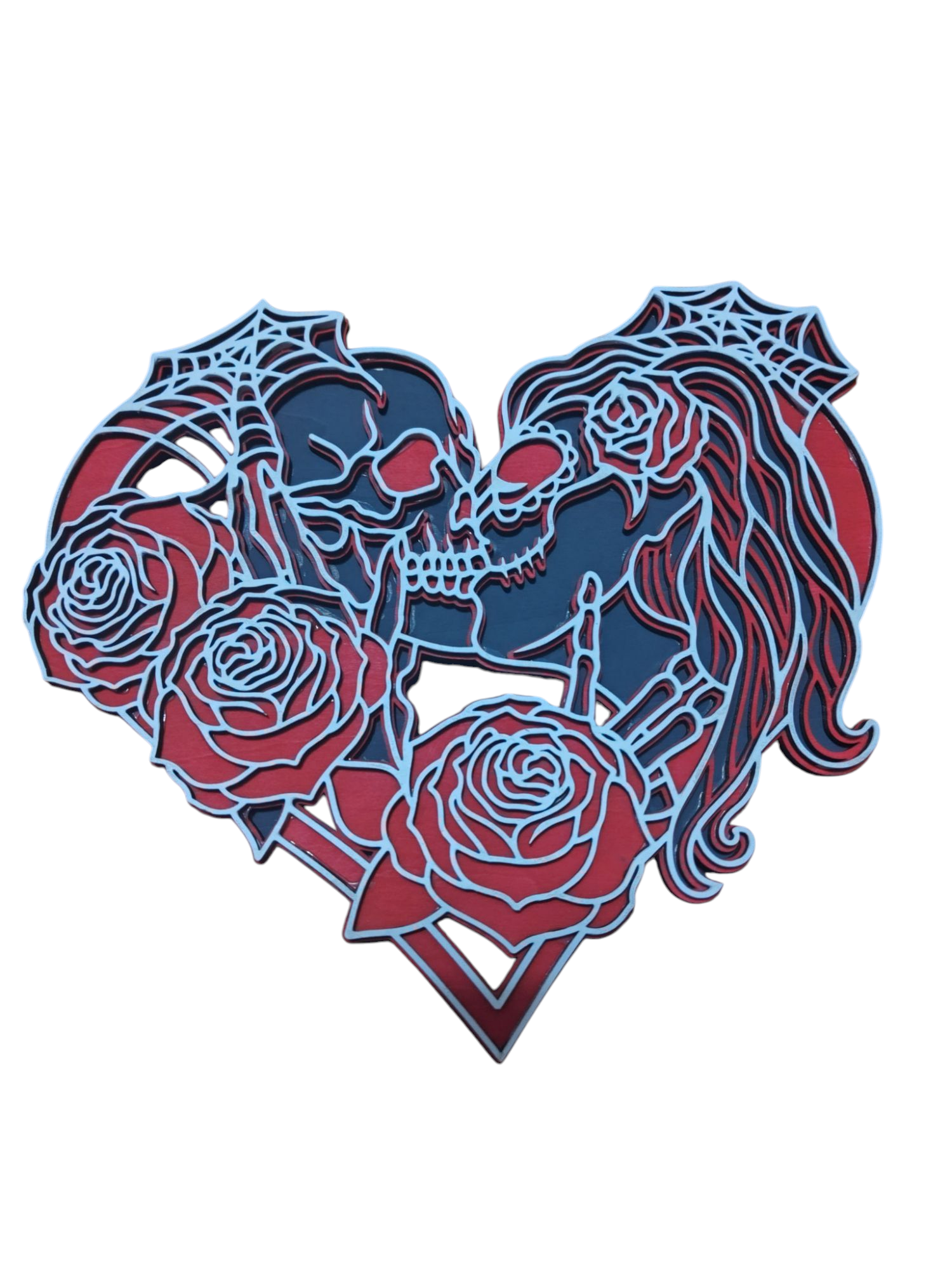 Kissing skulls Eternal Love Woodart
